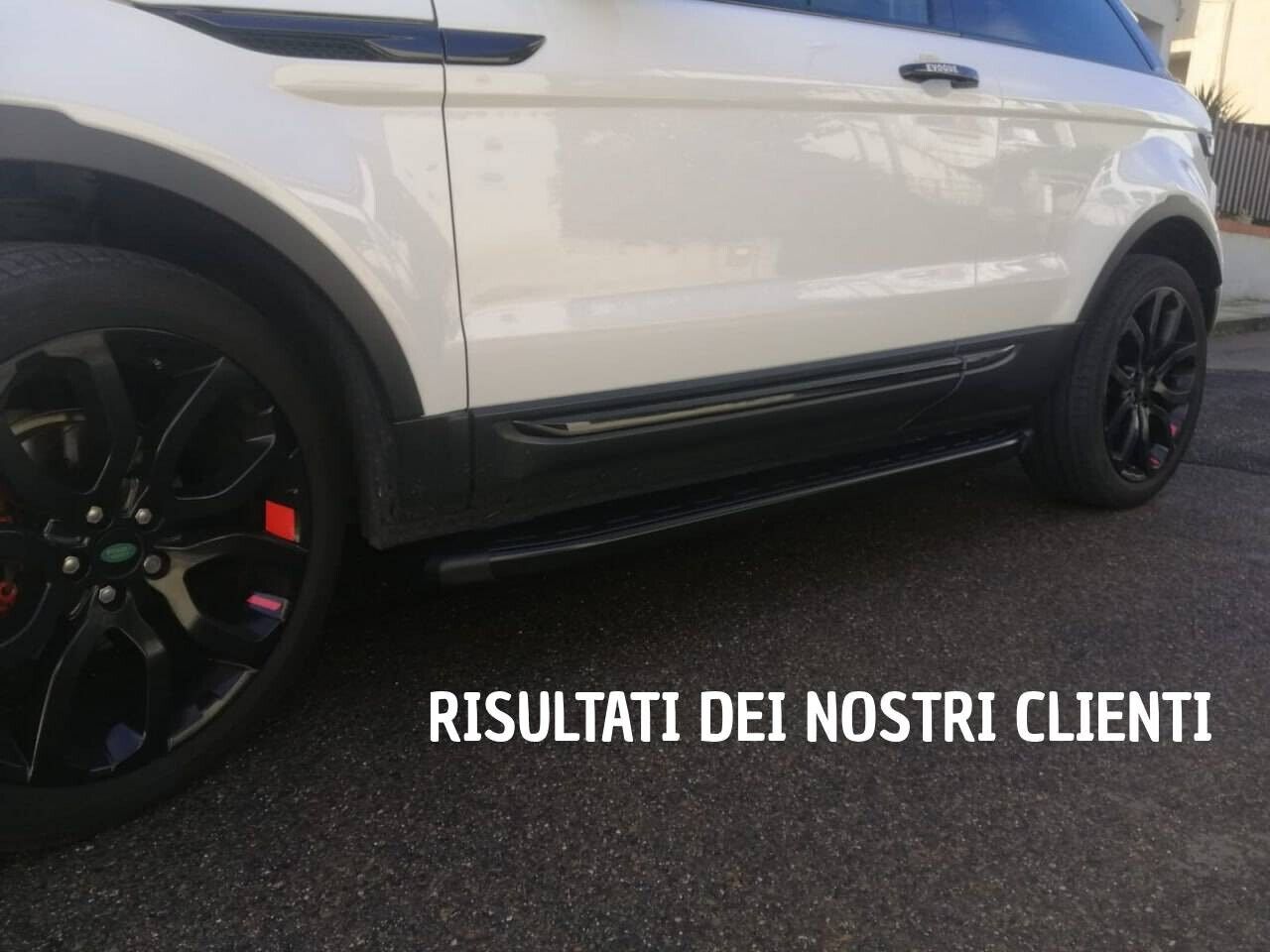 RUNNING BOARDS SUITABLE FOR RANGE ROVER EVOQUE L538 2011-2018 BLACK LOOK + BRACKETS
