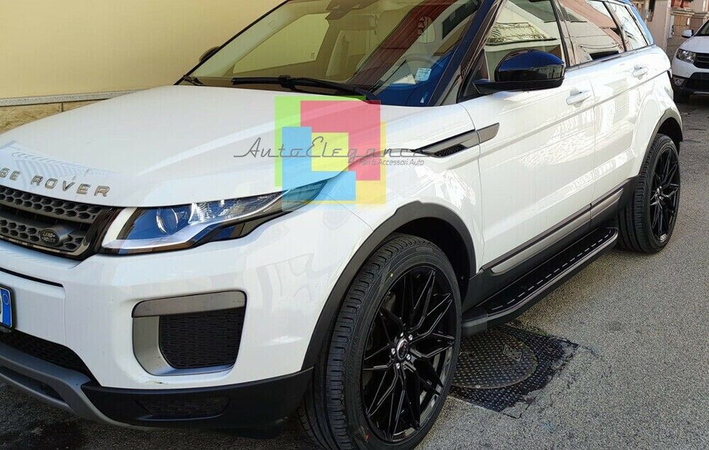 RUNNING BOARDS SUITABLE FOR RANGE ROVER EVOQUE L538 2011-2018 BLACK LOOK + BRACKETS