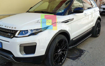 RUNNING BOARDS SUITABLE FOR RANGE ROVER EVOQUE L538 2011-2018 BLACK LOOK + BRACKETS