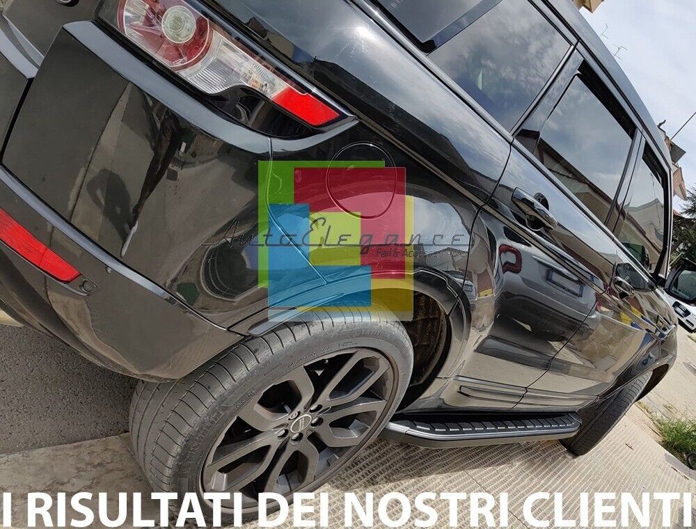 RUNNING BOARDS SUITABLE FOR RANGE ROVER EVOQUE L538 2011-2018 BLACK LOOK + BRACKETS