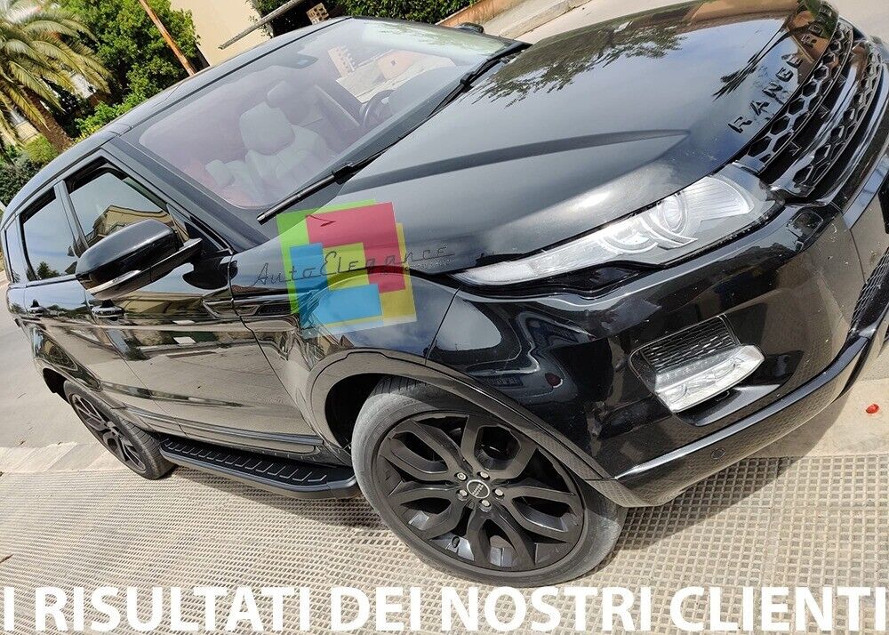 RUNNING BOARDS SUITABLE FOR RANGE ROVER EVOQUE L538 2011-2018 BLACK LOOK + BRACKETS