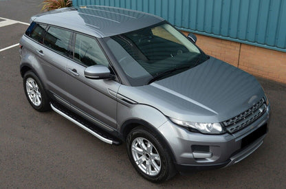 RUNNING BOARDS SUITABLE FOR RANGE ROVER EVOQUE L538 2011-2018 BLACK LOOK + BRACKETS