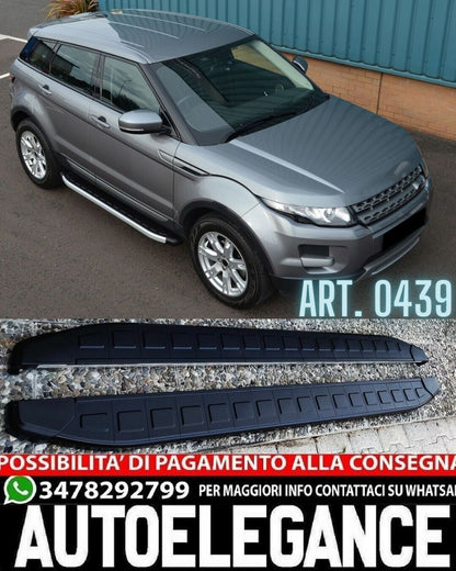 RUNNING BOARDS SUITABLE FOR RANGE ROVER EVOQUE L538 2011-2018 BLACK LOOK + BRACKETS