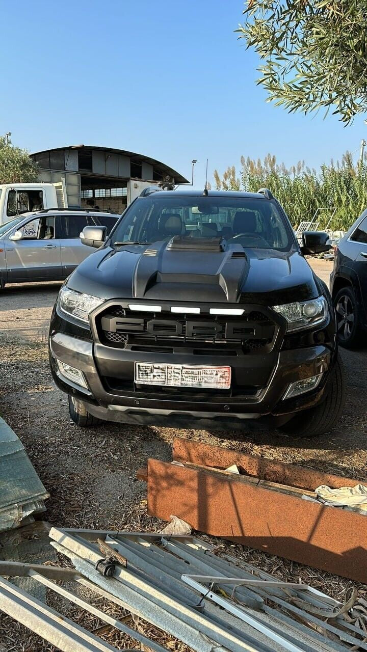 ⭐GRIGLIA ADATTA PER FORD RANGER T6 2015-2018 NERO OPACA + LED LOOK SPORTIVO⭐