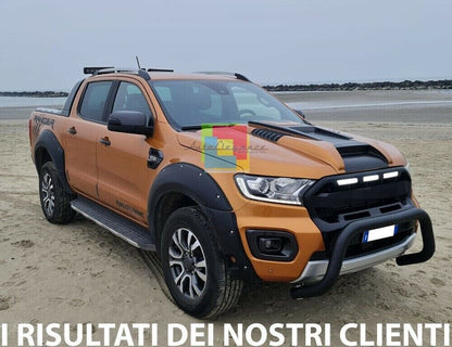 GRIGLIA ADATTA PER FORD RANGER T6 2015-2018 NERO OPACA + LED LOOK SPORTIVO