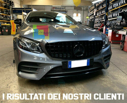 GRILLE SUITABLE FOR MERCEDES E CLASS W213 C238 2016-2020 GT LOOK GLOSS BLACK 