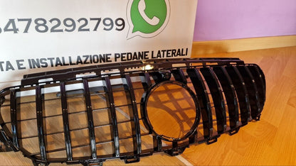 GRILLE SUITABLE FOR MERCEDES E CLASS W213 C238 2016-2020 GT LOOK GLOSS BLACK 