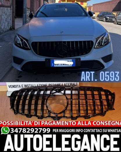 💎GRILLE SUITABLE FOR MERCEDES-BENZ E-CLASS W213 / C238 2016-2020 GT LOOK CHROME