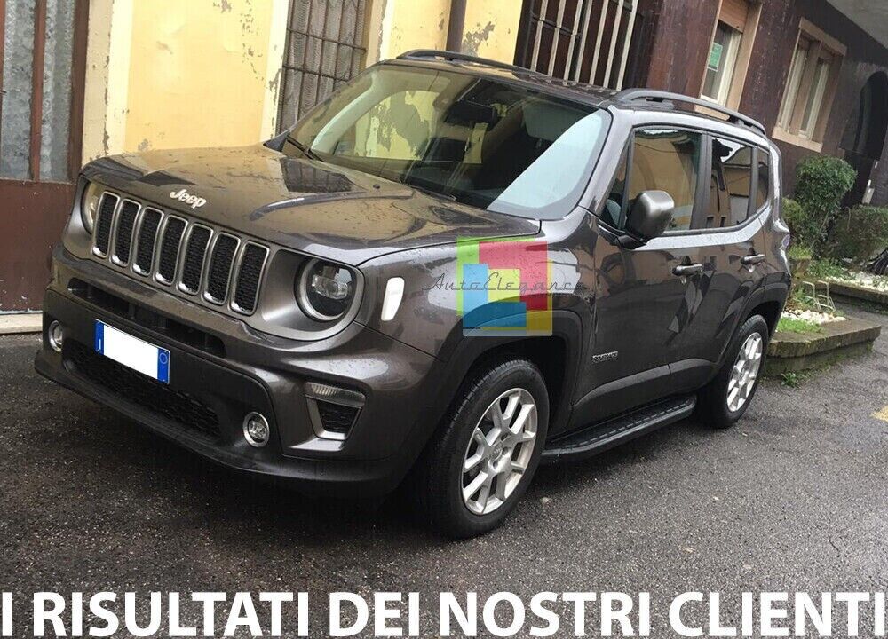 PEDANE LATERALI ADATTE PER JEEP RENEGADE DESIGN SPORTIV LOOK NERO