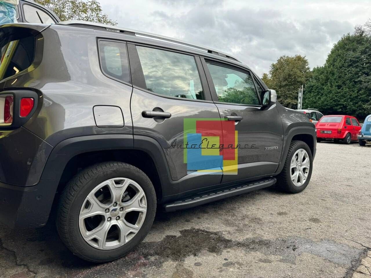 PEDANE LATERALI ADATTE PER JEEP RENEGADE DESIGN SPORTIV LOOK NERO