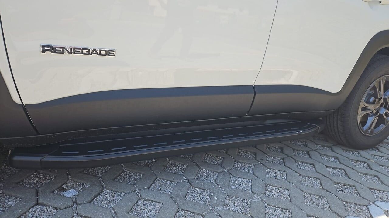 PEDANE LATERALI ADATTE PER JEEP RENEGADE DESIGN SPORTIV LOOK NERO