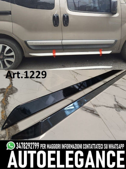 MINIGONNE ADATTE PER FIAT FIORINO NERO LUCIDO 2008-2021