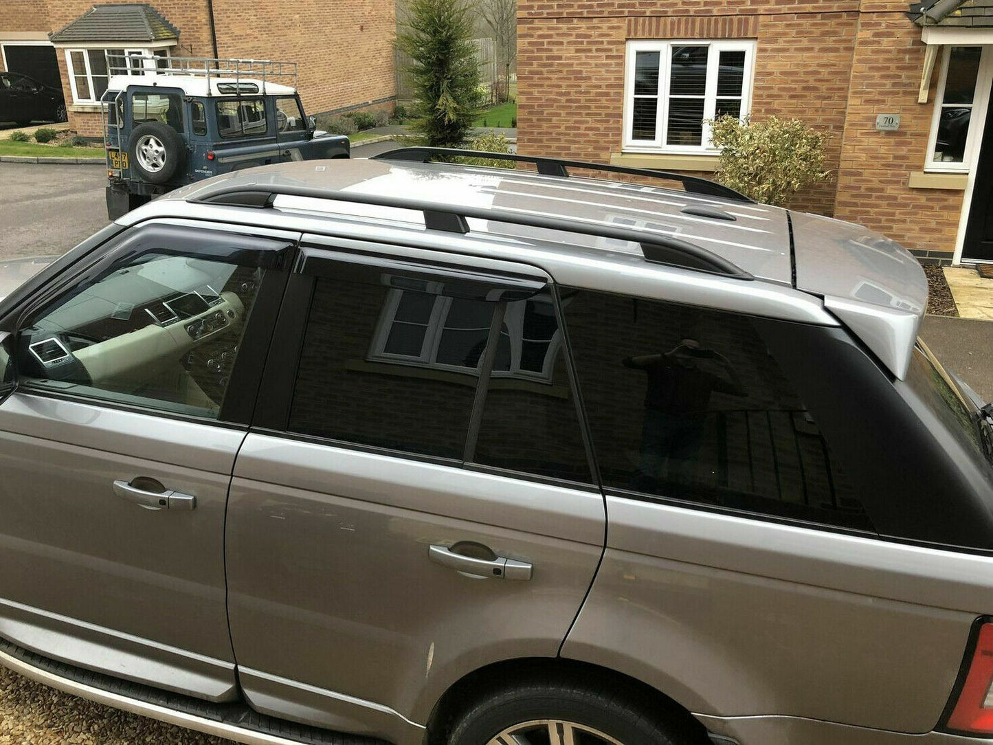 💎RANGE ROVER SPORT 2005-2013 BARRE SUL TETTO MANCORRENTI NERI PORTAPACCHI💎