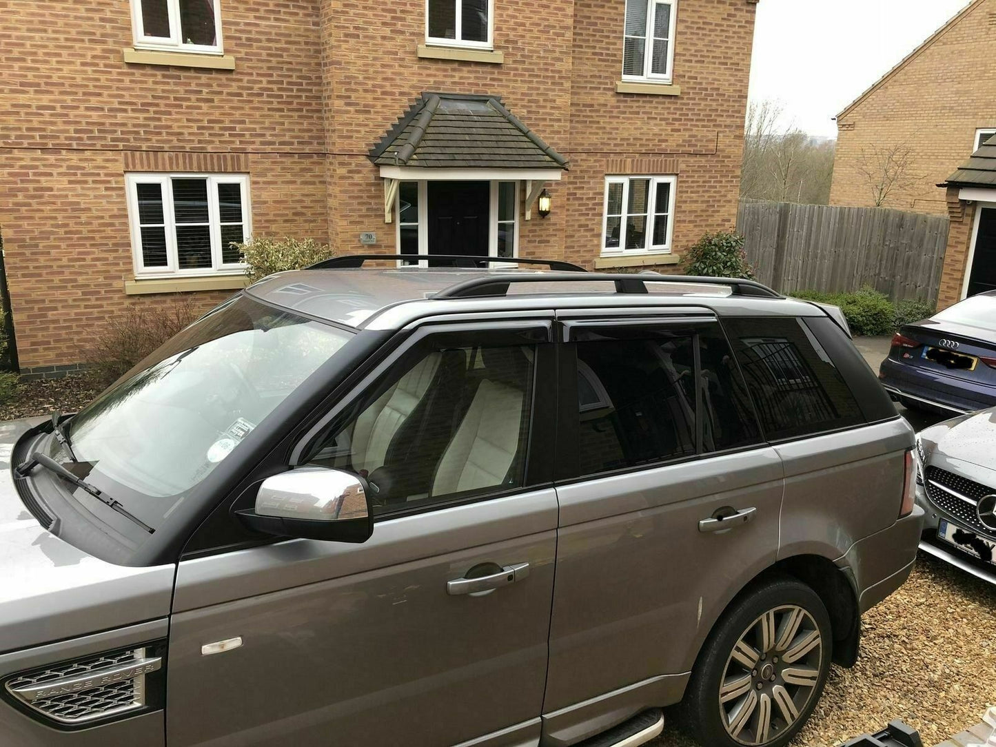 💎RANGE ROVER SPORT 2005-2013 BARRE SUL TETTO MANCORRENTI NERI PORTAPACCHI💎