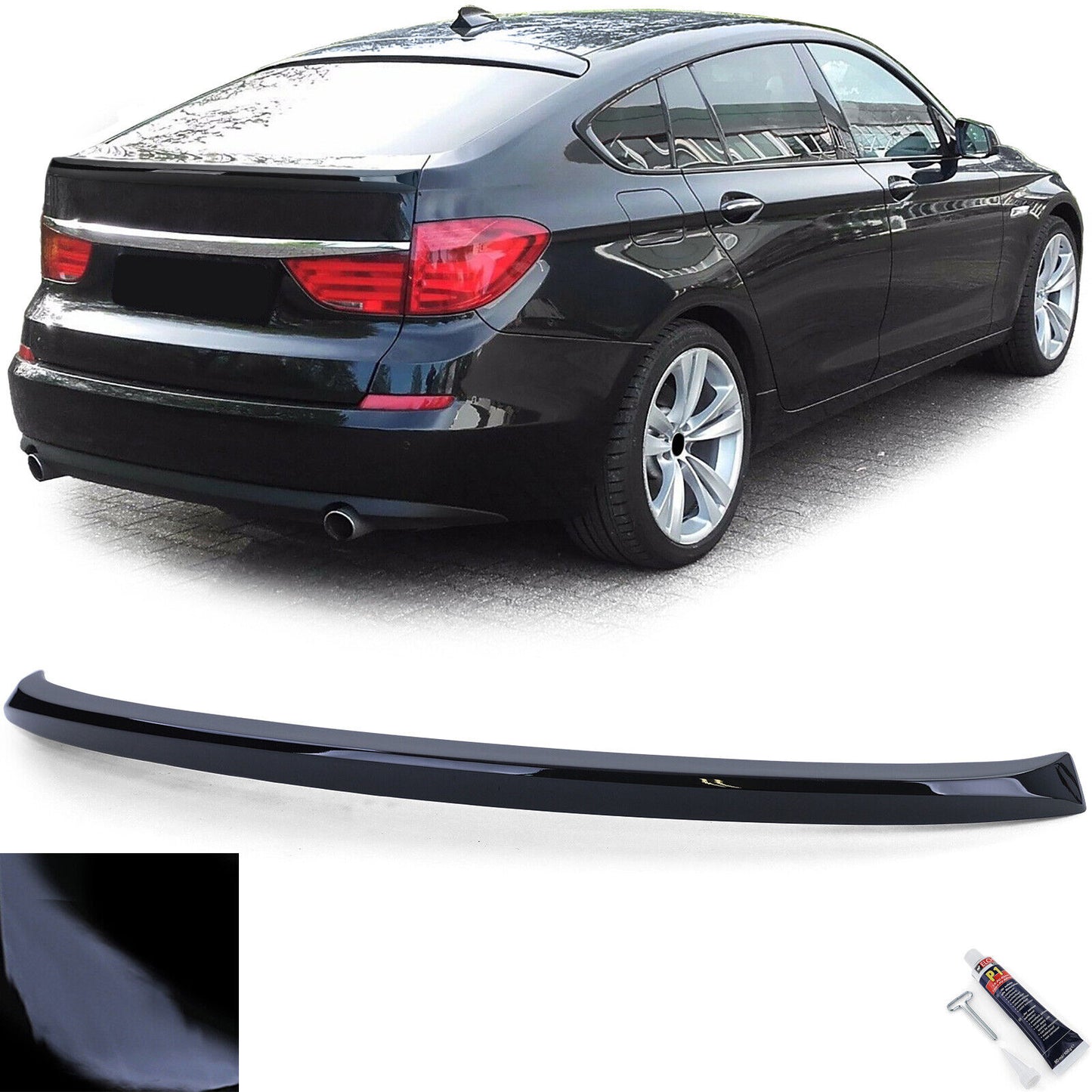 Labbro spoiler posteriore performance nero lucido adatto per BMW Serie 5 F07 GT 09-13