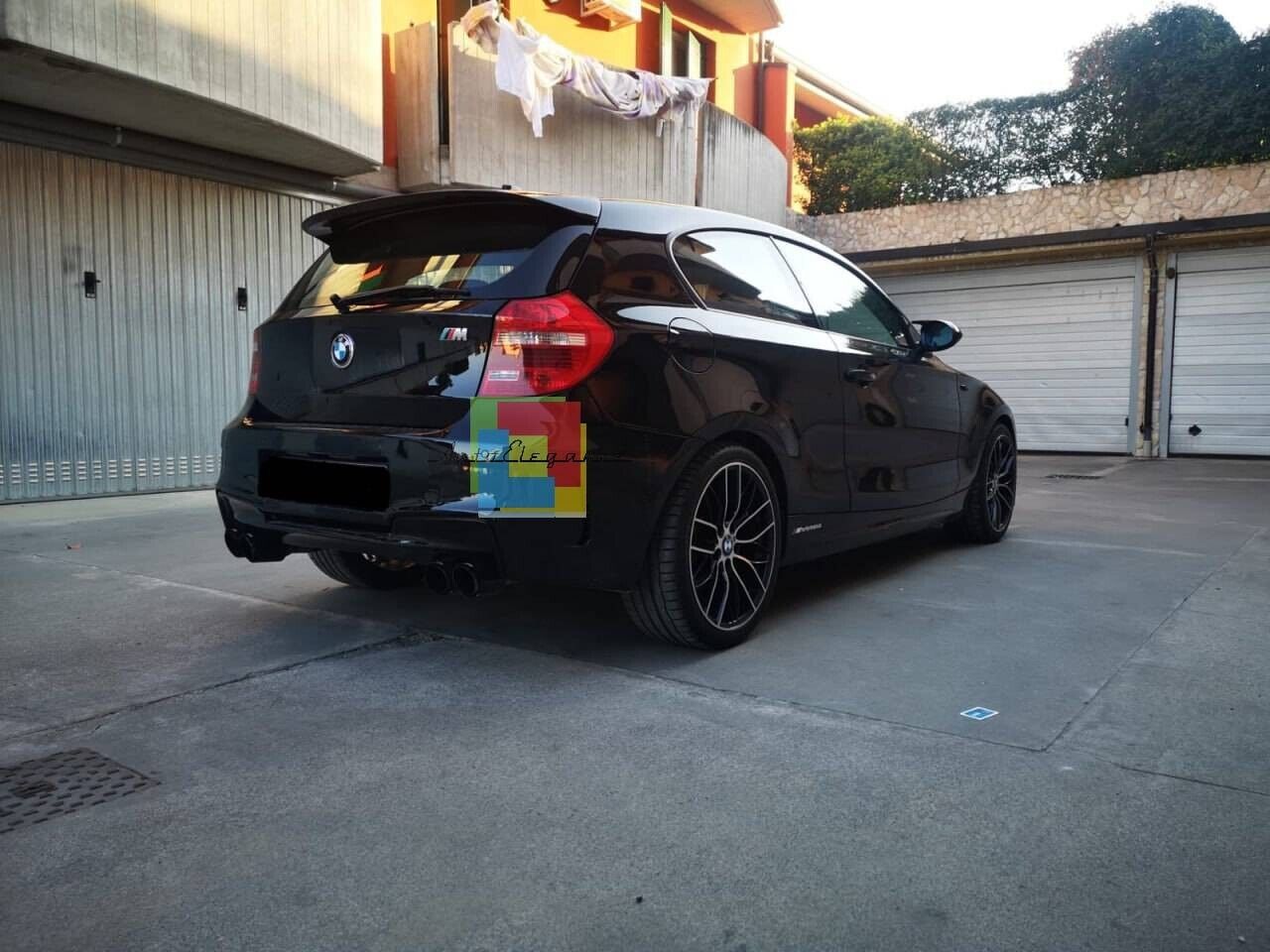 SPOILER TETTO ADATTO PER BMW SERIE 1 E87 E81 2004-2011 NERO LUCIDO LOOK SPORTIVO