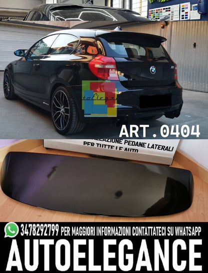 SPOILER TETTO ADATTO PER BMW SERIE 1 E87 E81 2004-2011 NERO LUCIDO LOOK SPORTIVO