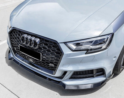 💎GRIGLIA PER AUDI A3 8V 2017-2020 NIDO D'APE TOTAL BLACK RS3 FORO ACC RADAR💎