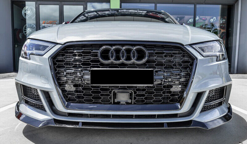 💎GRIGLIA PER AUDI A3 8V 2017-2020 NIDO D'APE TOTAL BLACK RS3 FORO ACC RADAR💎