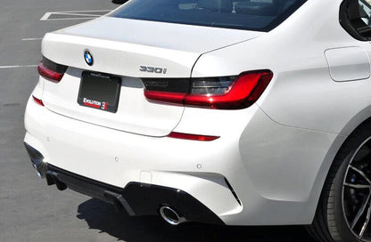 DIFFUSORE POSTERIORE PER BMW SERIE 3 G20 2018+ SOTTO PARAURTI M NERO / CARBONIO