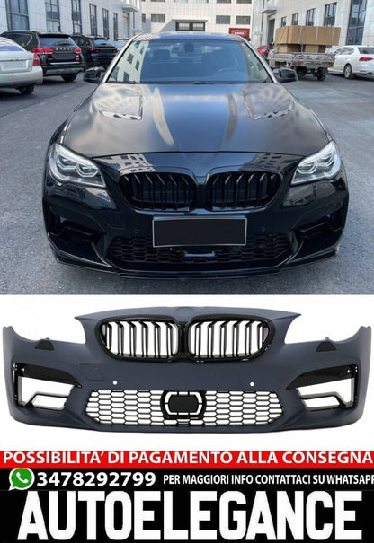 PARAURTI ANTERIORE, ADATTO PER BMW SERIE 5 F10 F11 2011-2017 LOOK BMW M5 2020