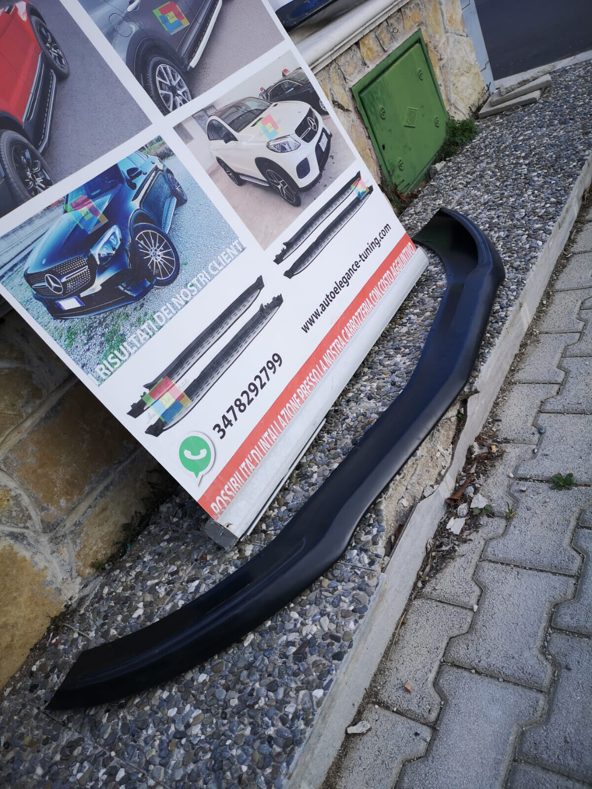 SPLITTER MERCEDES CLA W117 SPOILER SOTTO PARAURTI ANTERIORE NERO AMG LAMA