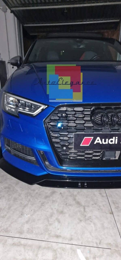 SPLITTER 4 PIECES SUITABLE FOR AUDI A3 8V 2017-2020 SLINE S3 GLOSSY BLACK 