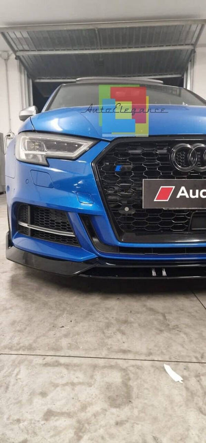 SPLITTER 4 PIECES SUITABLE FOR AUDI A3 8V 2017-2020 SLINE S3 GLOSSY BLACK 