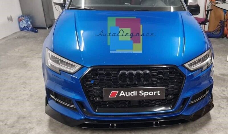 SPLITTER 4 PIECES SUITABLE FOR AUDI A3 8V 2017-2020 SLINE S3 GLOSSY BLACK 