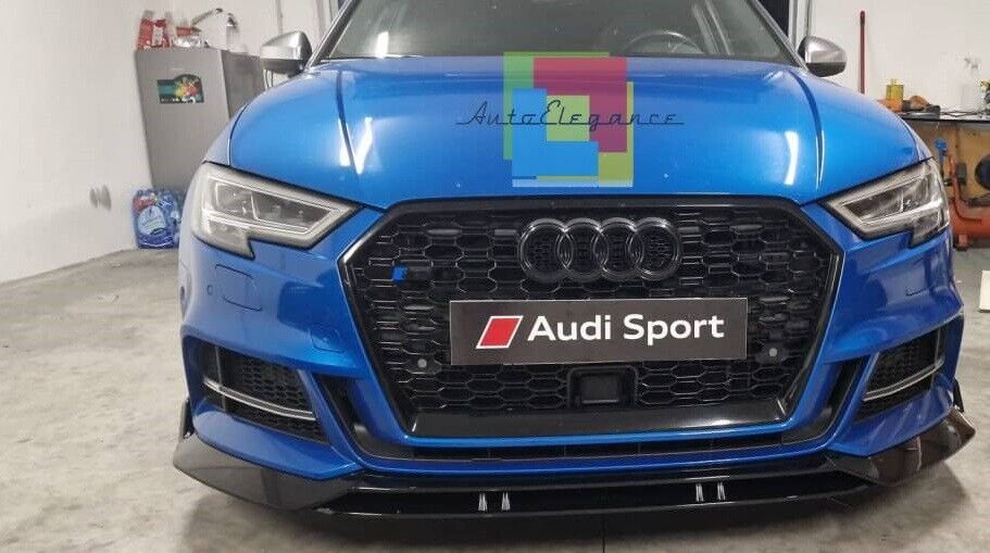 SPLITTER 4 PIECES SUITABLE FOR AUDI A3 8V 2017-2020 SLINE S3 GLOSSY BLACK 