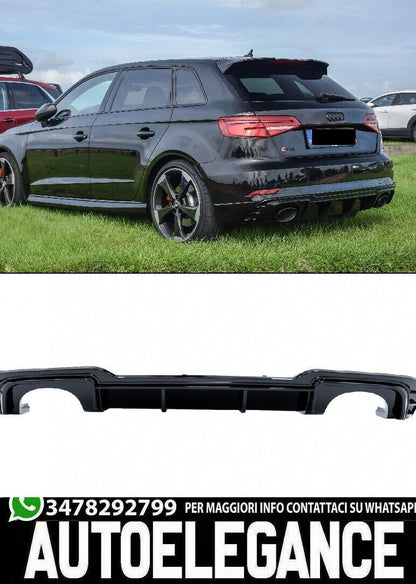 Diffusore per Audi A3 8V Facelift 16-19 RS3 Look solo S-line Paraurti