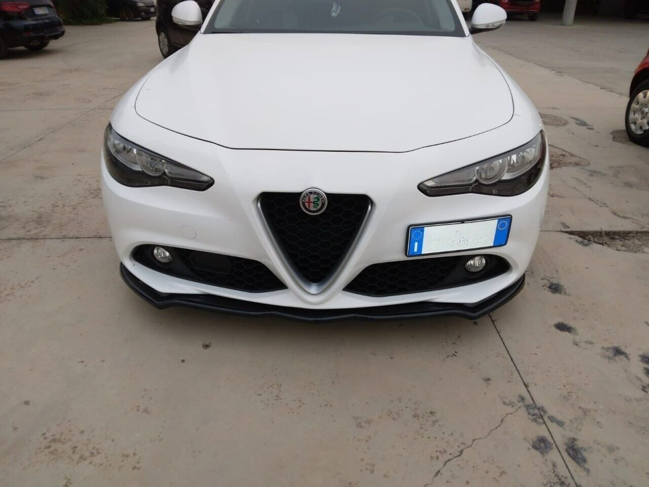 SPLITTER ADATTO PER ALFA ROMEO GIULIA STANDARD - SUPER - NERO LUCIDO