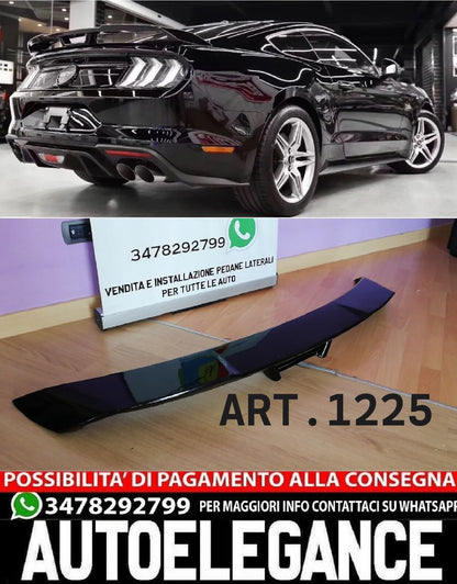SPOILER ADATTO PER FORD MUSTANG COUPE 2014-2020 LOOK GT500 NERO LUCIDO