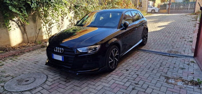 SPLITTER SUITABLE FOR AUDI A3 8V 2012-2016 STANDARD SLINE LOOK GLOSSY BLACK