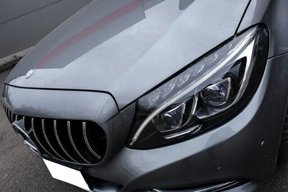 Griglia panamericana telecamera adatta per mercedes classe c w205 12-18 cromata