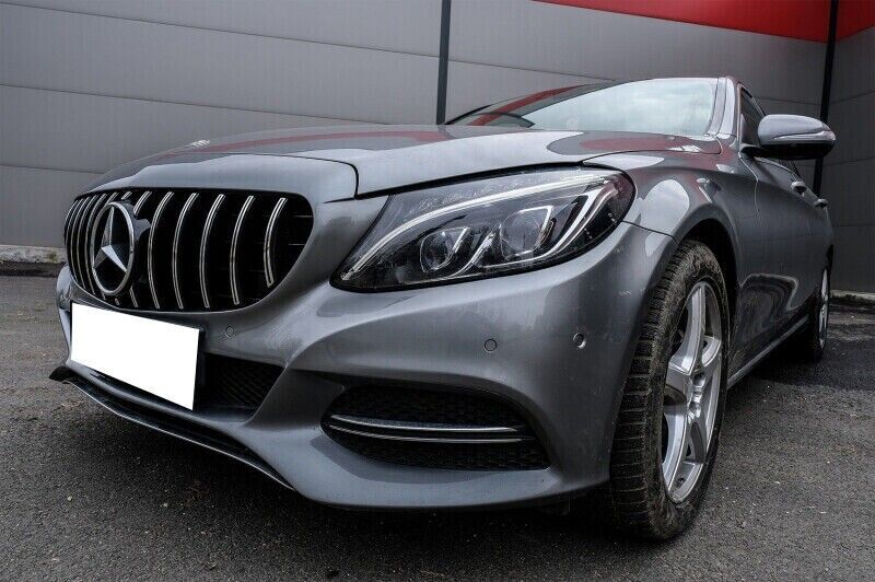 Griglia panamericana telecamera adatta per mercedes classe c w205 12-18 cromata