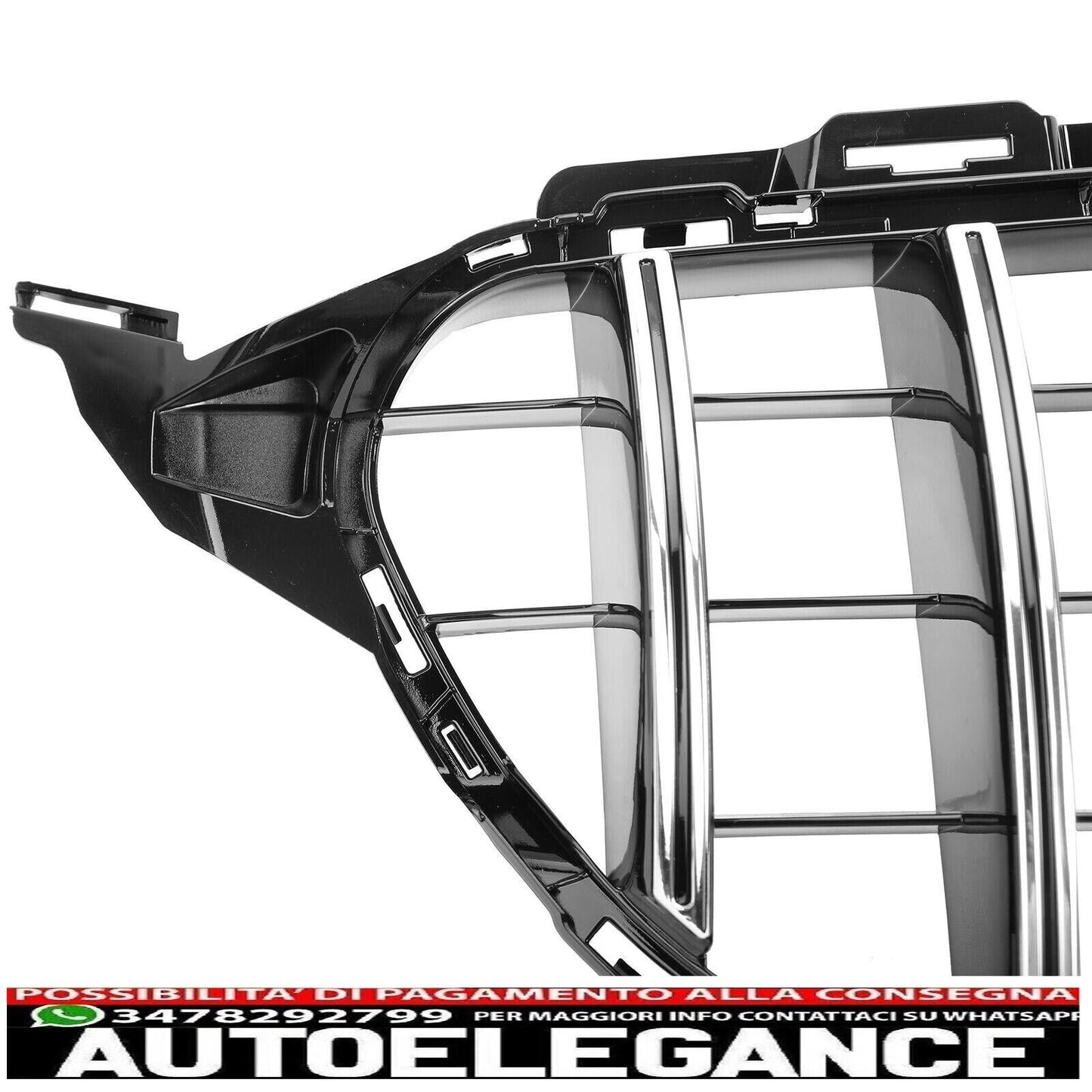 Griglia panamericana telecamera adatta per mercedes classe c w205 12-18 cromata