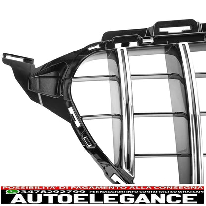 Griglia panamericana telecamera adatta per mercedes classe c w205 12-18 cromata