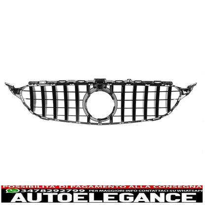 Griglia panamericana telecamera adatta per mercedes classe c w205 12-18 cromata