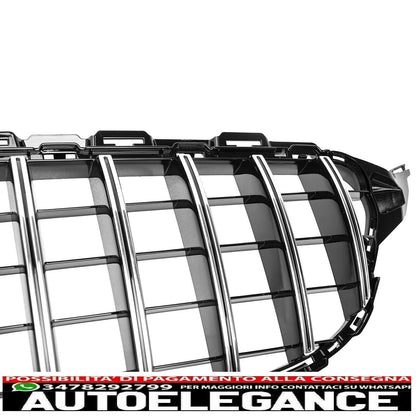 Griglia panamericana telecamera adatta per mercedes classe c w205 12-18 cromata
