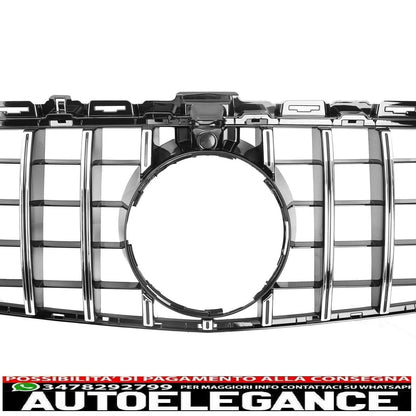 Griglia panamericana telecamera adatta per mercedes classe c w205 12-18 cromata