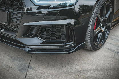SPLITTER SOTTO PARAURTI ADATTO PER AUDI A3 8V 2017+ RS3 ABS LOOK NERO LUCIDO