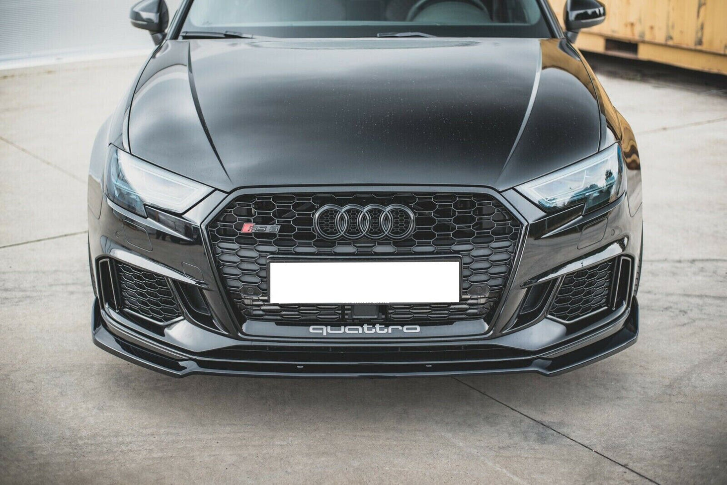 SPLITTER SOTTO PARAURTI ADATTO PER AUDI A3 8V 2017+ RS3 ABS LOOK NERO LUCIDO