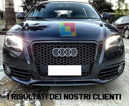 GRIGLIA ADATTA PER AUDI A3 8P 2008-2012 LOOK RS3 NERA DESIGN SPORTIVO