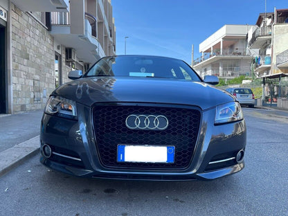 GRIGLIA ADATTA PER AUDI A3 8P 2008-2012 LOOK RS3 NERA DESIGN SPORTIVO