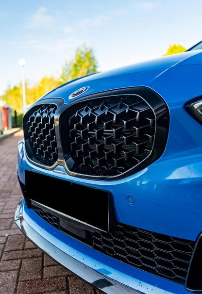 GRILLE SUITABLE FOR BMW 1 SERIES F40 LOOK M PERFORMANCE DESIGN BLACK DIAMOND