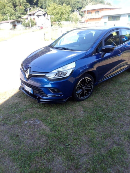 RENAULT CLIO 4 12-18 LAMA SOTTO PARAURTI ANTERIORE IN ABS LOOK SPLITTER RS NERO