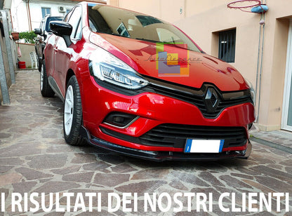 RENAULT CLIO 4 12-18 LAMA SOTTO PARAURTI ANTERIORE IN ABS LOOK SPLITTER RS NERO