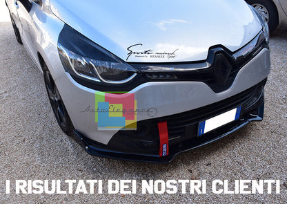 RENAULT CLIO 4 12-18 LAMA SOTTO PARAURTI ANTERIORE IN ABS LOOK SPLITTER RS NERO