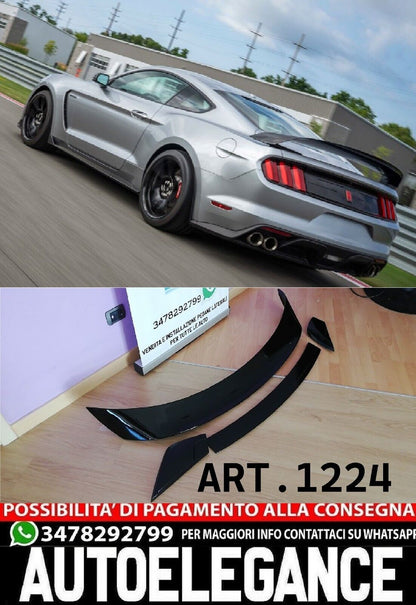 SPOILER ADATTO PER FORD MUSTANG COUPE 2014-2020 LOOK GT PERFORMANCE NERO LUCIDO